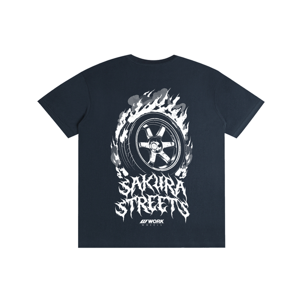Burning Meister S1 Wheel T-Shirt | JDM Streetwear Tee – Sakura
