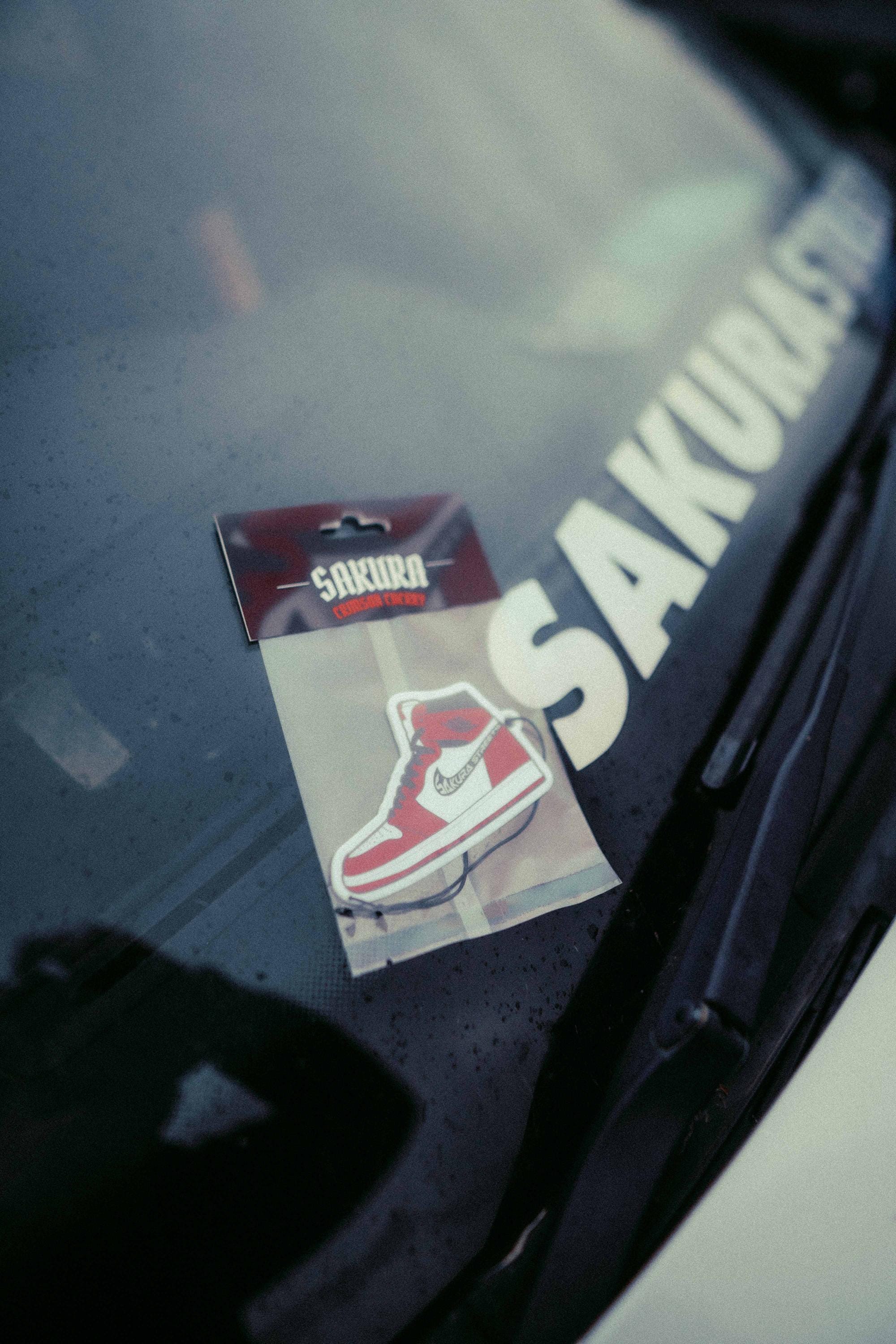 Jordan 1 Chicago Air Freshener | Crimson Cherry Scent | Sneakerhead Car Accessory – SAKURA STREETS™