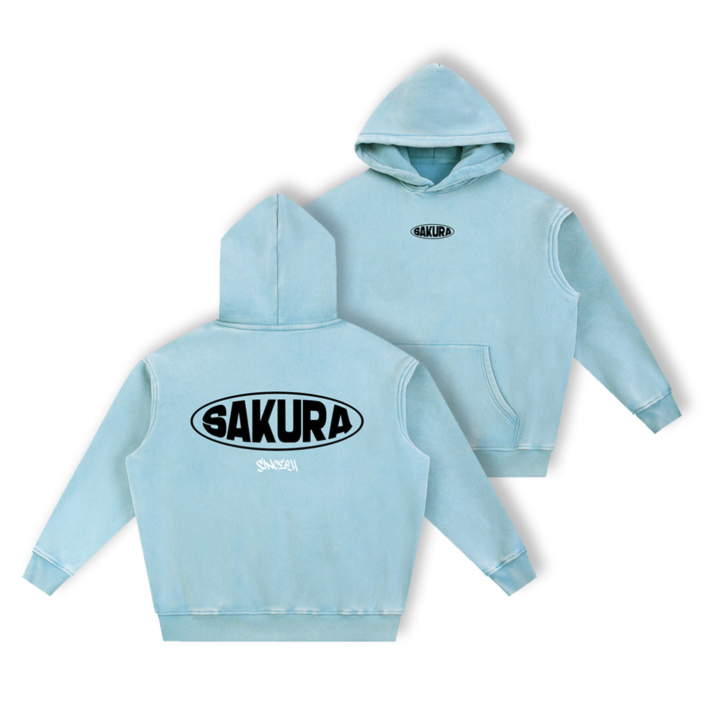 Snow Wash Oversized Hoodie | Men’s Streetwear Fleece Hoodie | Since24
