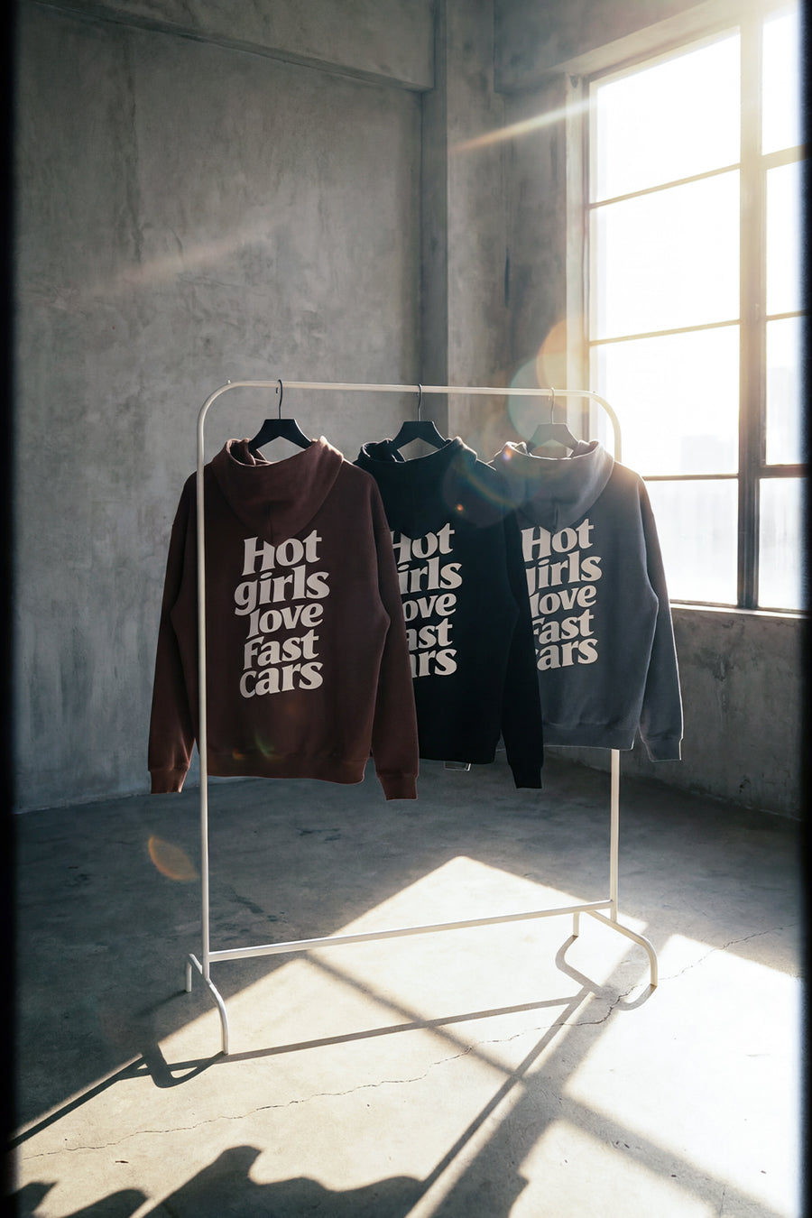 Hot Girls Love Fast Cars Oversized Fleece Hoodie | SAKURA STREETS™