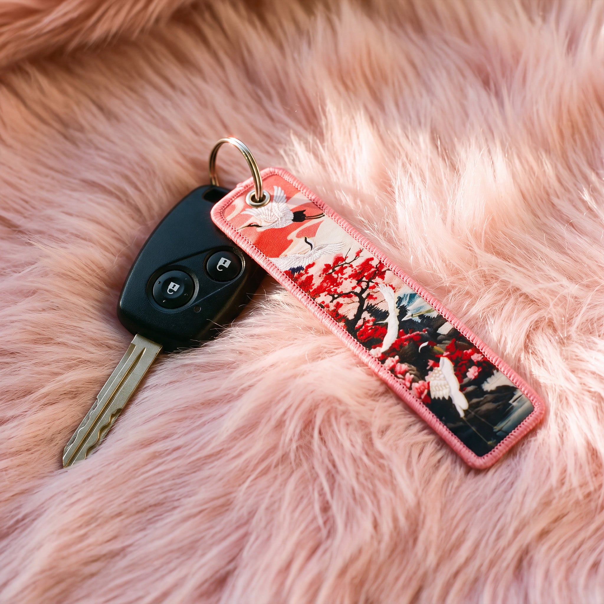 Sakura Crane Flight Tag Keychain | SAKURA STREETS™