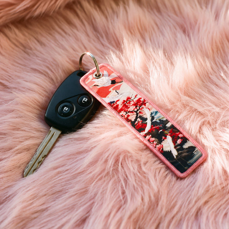 Sakura Crane Flight Tag Keychain | SAKURA STREETS™