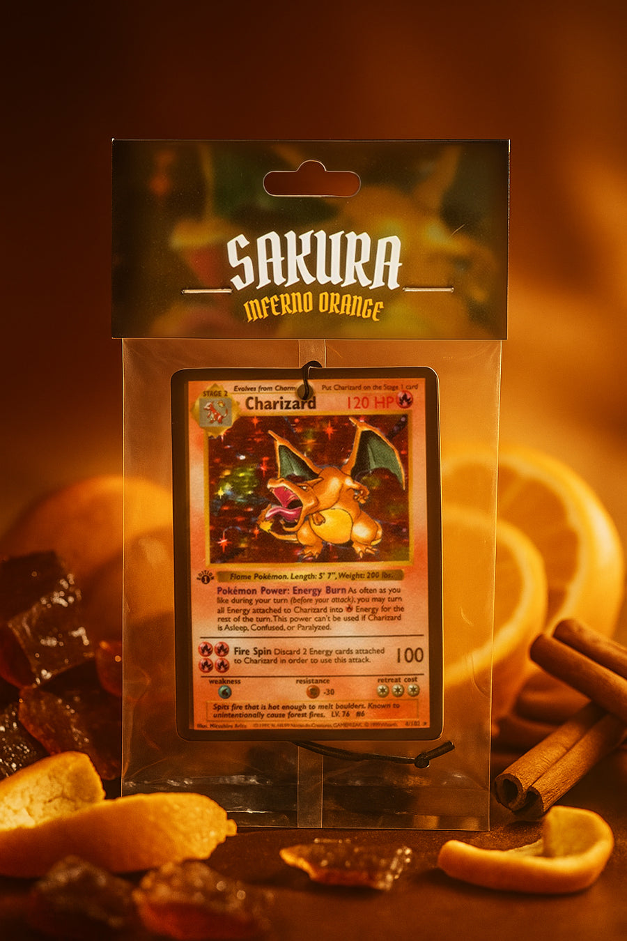 Sakura Orange Pokémon card packaging with a warm, orange-toned background.