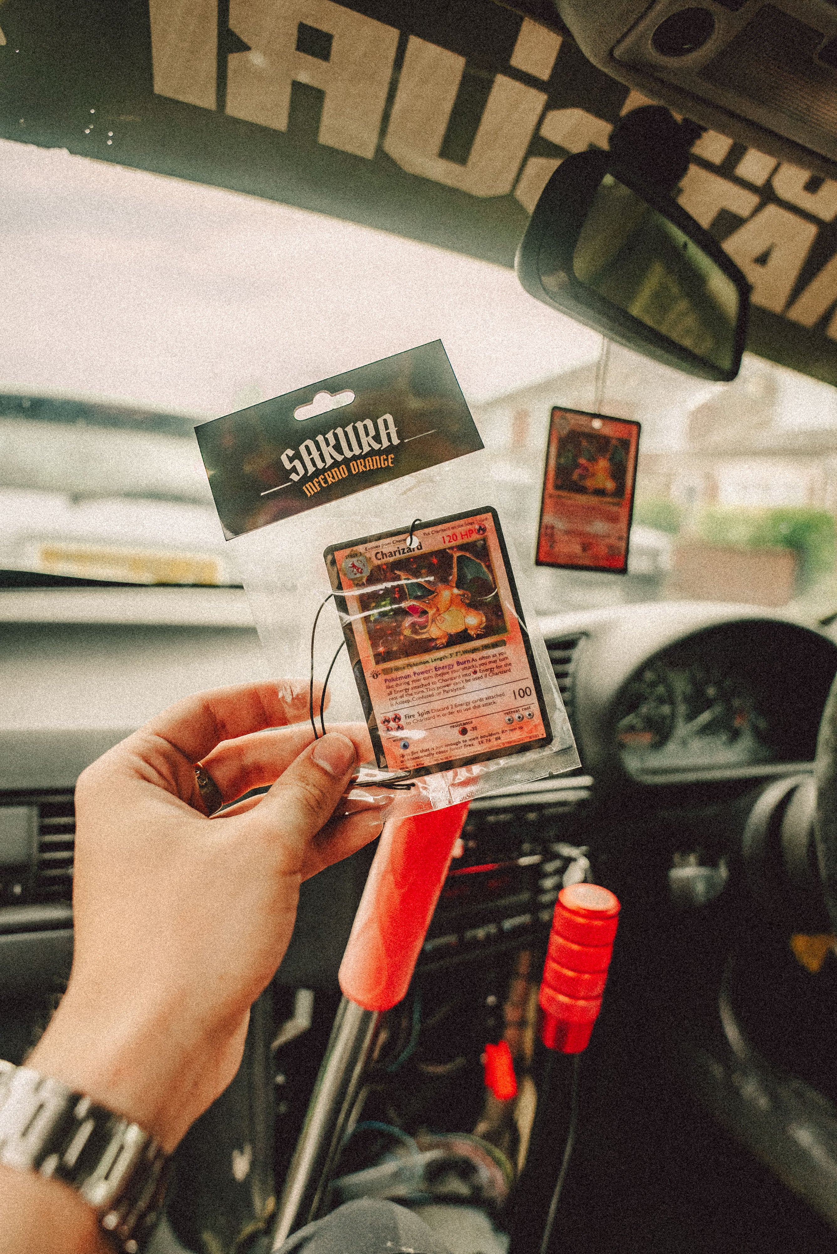 Charizard Trading Card Air Freshener | Inferno Orange Scent Sakura Streets Co Charizard Trading Card Air Freshener | Inferno Orange Scent Sakura Streets Co