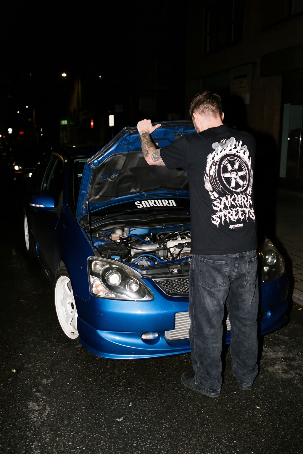 Burning Meister S1 T-Shirt | JDM Wheel Streetwear | SAKURA STREETS™