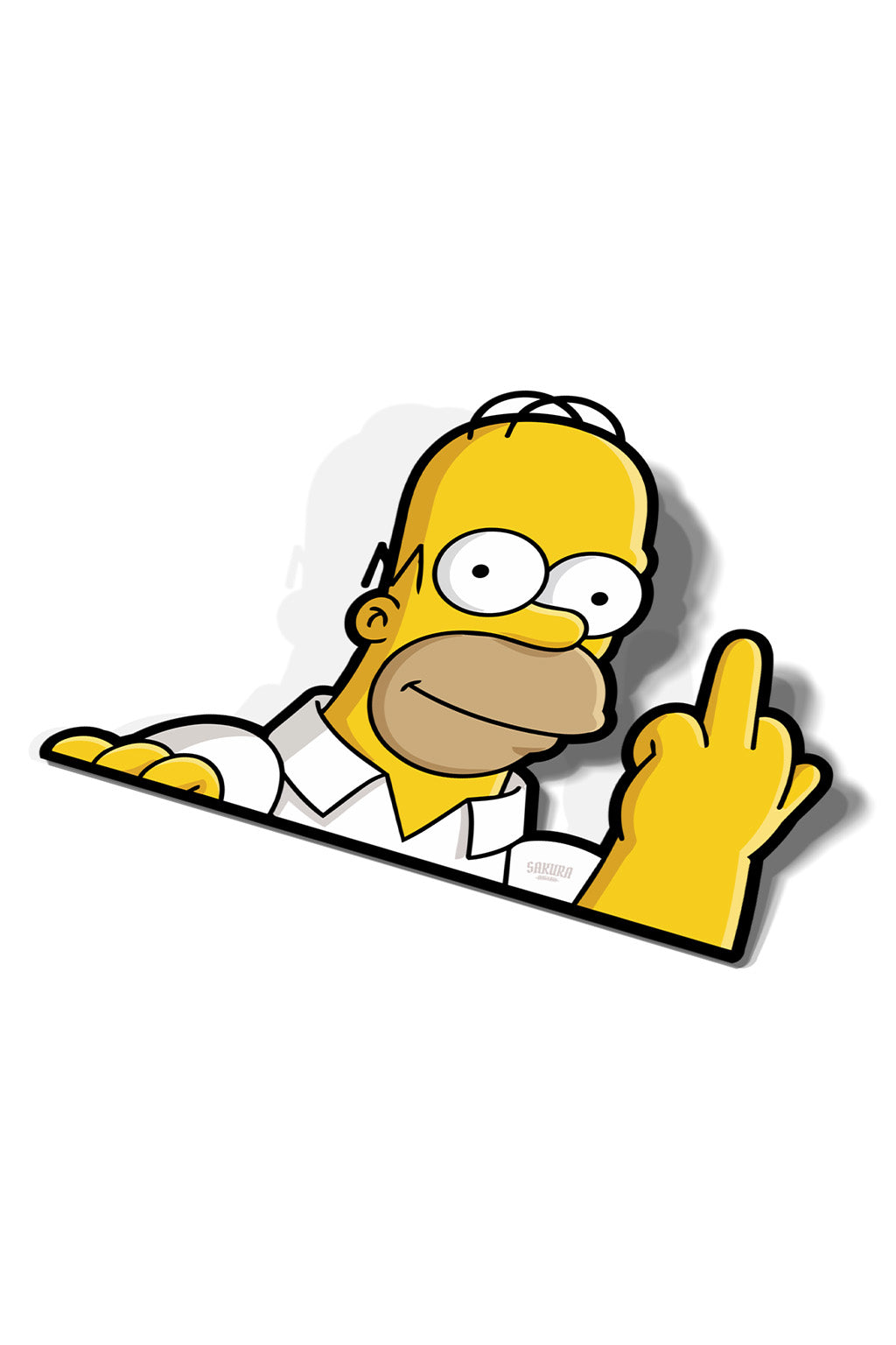 Flagging Homer Peeker Sticker