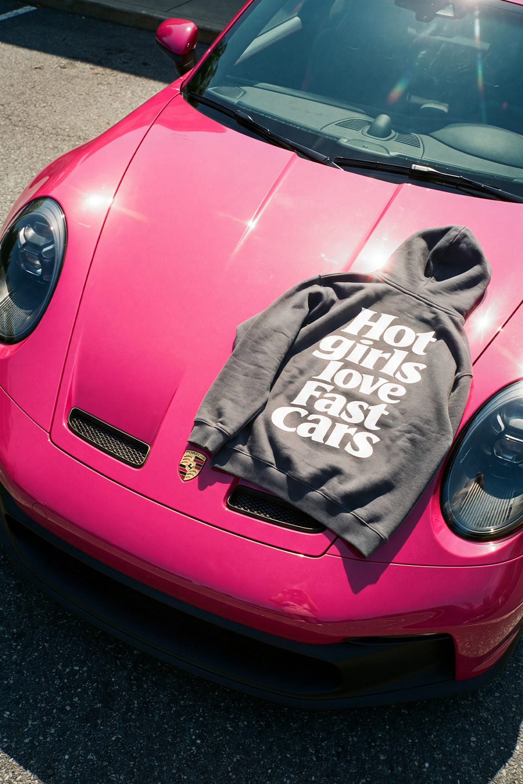 Hot Girls Love Fast Cars Oversized Fleece Hoodie | SAKURA STREETS™