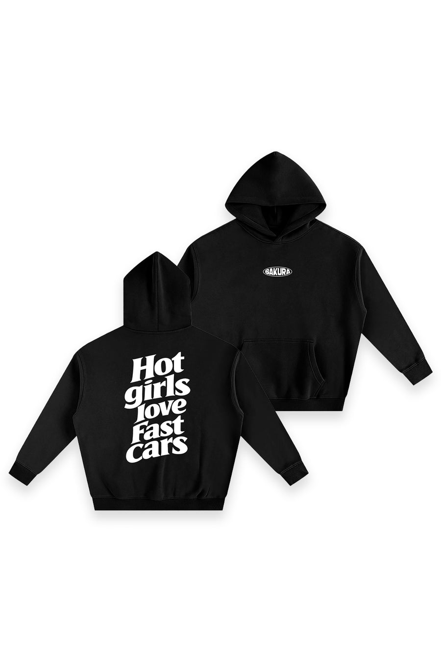 Hot Girls Love Fast Cars Oversized Fleece Hoodie | SAKURA STREETS™