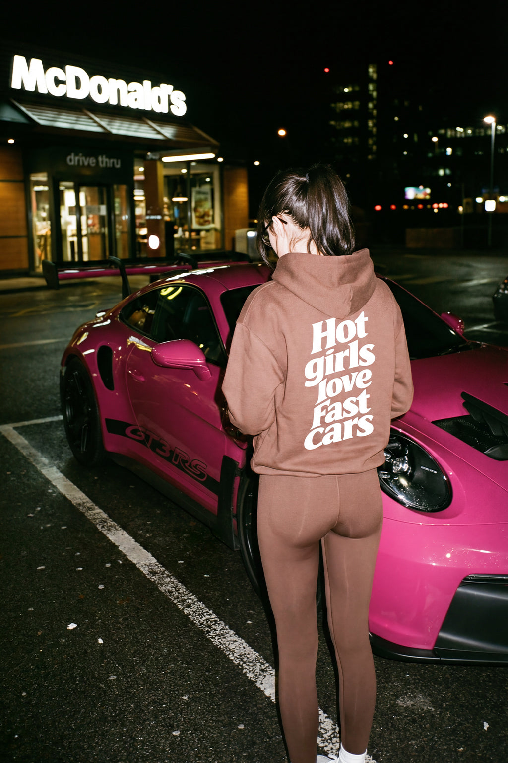 Hot Girls Love Fast Cars Oversized Fleece Hoodie | SAKURA STREETS™