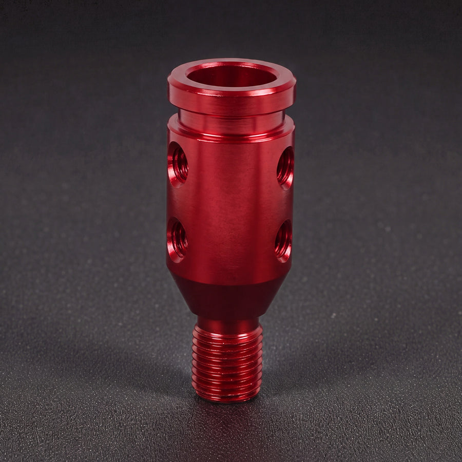 Gear Shift Knob Adapter for Non-Threaded Shifters (RED)