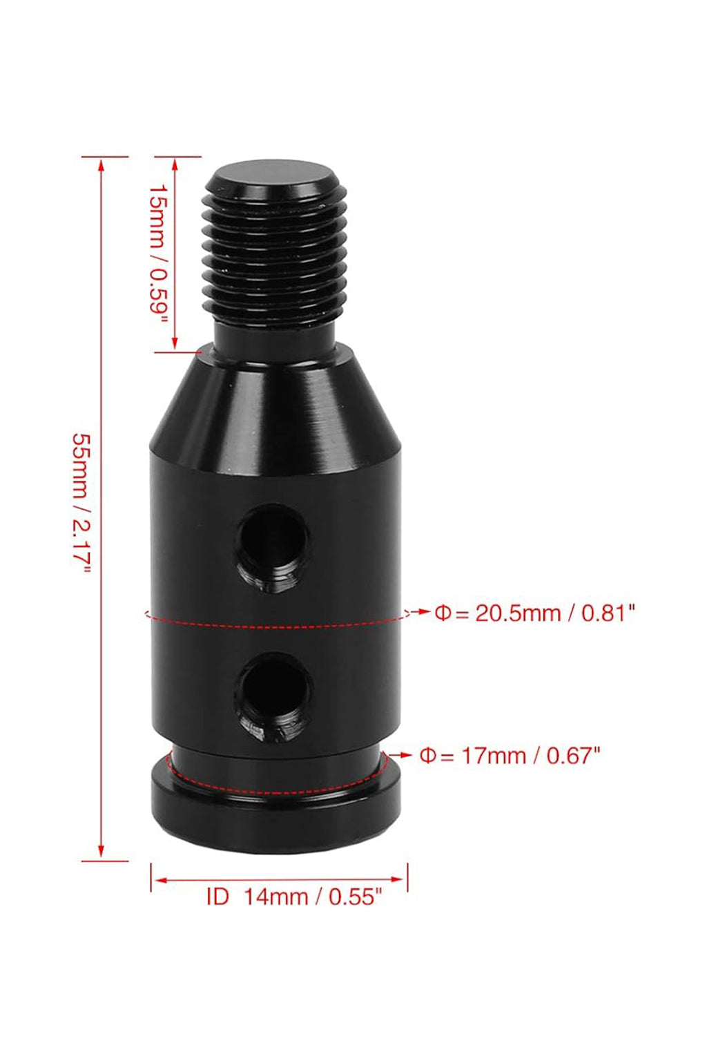 Gear Shift Knob Adapter for Non-Threaded Shifters