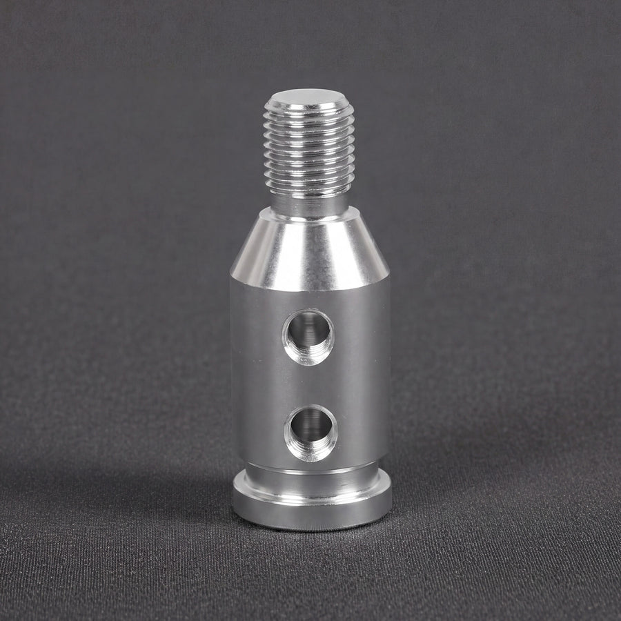 Gear Shift Knob Adapter for Non-Threaded Shifters (SILVER)