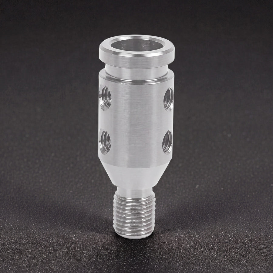 Gear Shift Knob Adapter for Non-Threaded Shifters (SILVER)