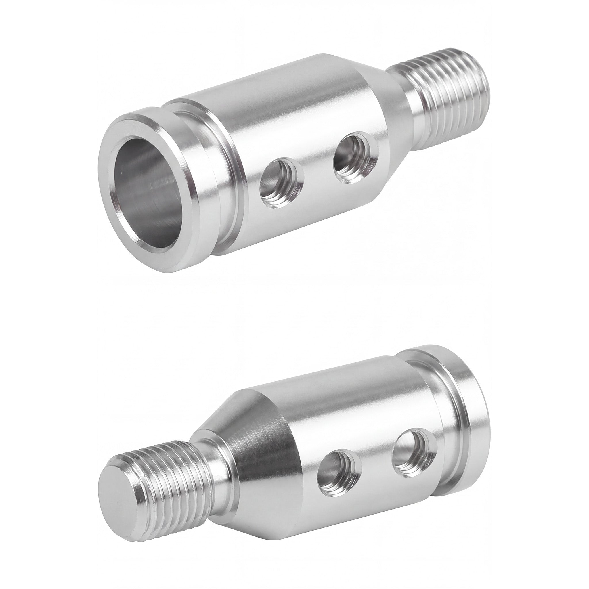 Gear Shift Knob Adapter for Non-Threaded Shifters (SILVER)