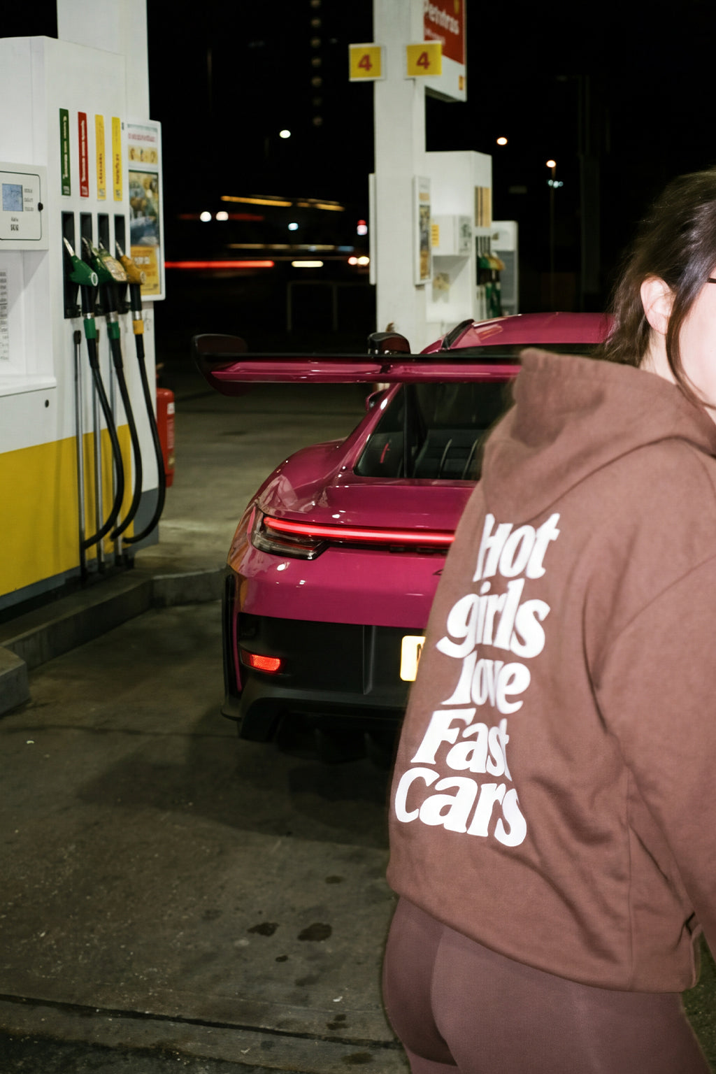 Hot Girls Love Fast Cars Oversized Fleece Hoodie | SAKURA STREETS™