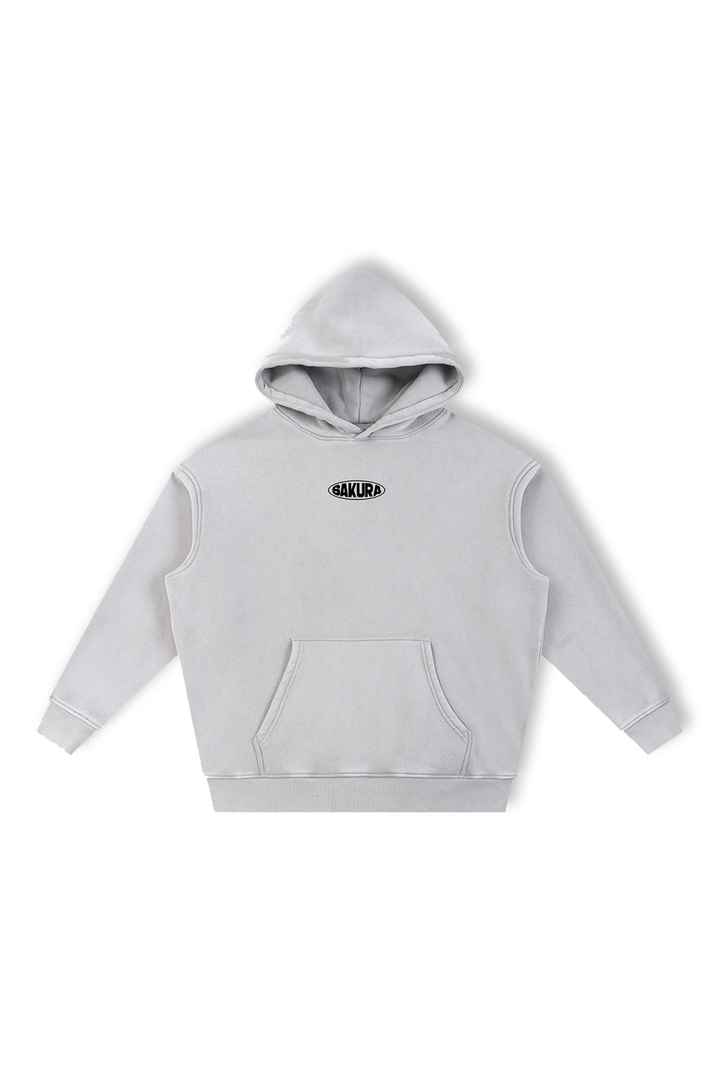 Light blue hoodie with 'Sakura' logo on a white background