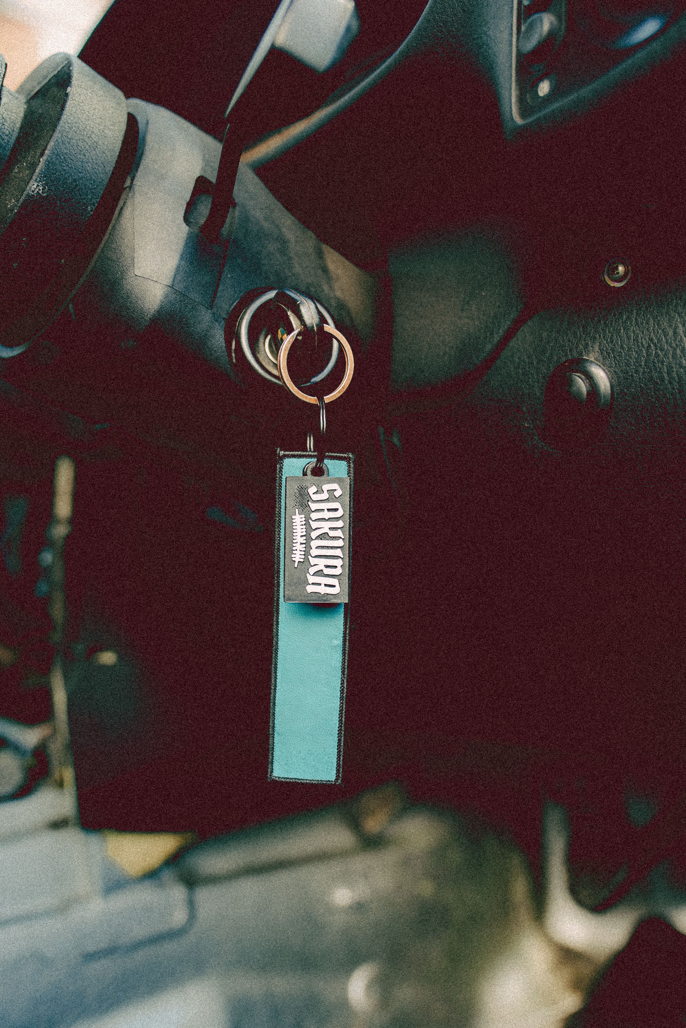 Sakura Keychain on Cutting Mat